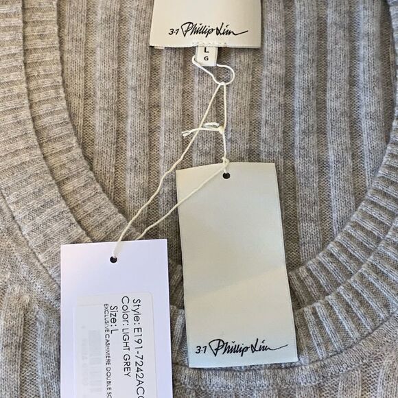 3.1 Phillip Lim 100%cashmere exclusive double scoop neck tank size S, M; NWT - Picture 6 of 8